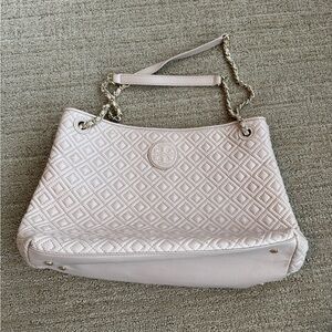 Tory Burch Light Pink Quilted Shoulder Bag